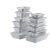 厚创 一次性铝箔餐盒 长方形锡纸盒烤鱼烘焙烧烤打包盒 400ml无盖 30个