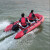 竹特 橡皮艇  冲锋舟防汛救生艇人充气橡皮艇救生船铝合金底 3.8米 红色 企业定制