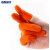 海斯迪克 加厚防滑护指 耐磨乳胶手指套 橘黄色2.5cm/S码【100只】