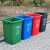 益美得 塑料摇盖分类垃圾桶大号办公室物业学校垃圾箱 正方桶100L绿色（厨余垃圾）