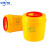 中环力安黄色塑料垃圾桶圆形一次性 医疗利器盒 锐器桶A 【圆形15L】