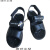 静电凉鞋PU软底夏季透气舒适防滑耐磨工作鞋 PU黑色皮面凉鞋 40