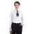 中神盾 Z-1  男女式长袖衬衫修身韩版职业商务免烫 白色斜纹衬衣 白色超细斜 150-155/S (1-9件价格)