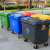 庄太太【660L绿色厨余垃圾】新国标环卫户外垃圾桶带盖大号挂车分类垃圾车