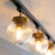 仁聚益适用于怀旧氛围D轨道灯玻璃家用客厅厨房2米明装滑轨温馨照的 2灯1-米轨道+-D灯泡