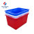 和一可塑加厚塑料水箱长方形带盖储水桶水缸大号牛筋水产养殖箱养鱼盆泡瓷砖塑料桶 蓝色 90L水箱