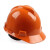 梅思安安全帽工地V型透气国标加厚ABS厂家批发建筑工程防砸头盔印字 橘色 玻钢型透气