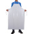 加厚白色围裙防水围裙防油围裙PVC工业防酸碱围裙耐磨级围裙 白色厚版110*90围裙+套袖