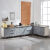 迪拜尔 厨房橱柜灶台组合柜不锈钢厨柜 1.4米右双盆【可选左】