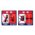 电梯安全标识贴防扒门标识牌货梯禁止载人标志贴电梯门防夹手贴纸 红色电梯标识5对 10x10cm