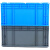 eu加厚塑料大周转箱长方形胶框灰色物流箱子储物盒收纳盒子胶箱框定制 800*600*280 蓝色物流箱不带盖
