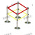 不锈钢警示带防护护栏单双层伸缩隔离柱电力安围栏3米5米隔离带 加厚双层5米组合底座一根