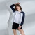 诺诗兰春夏户外女式UPF40+防晒透气皮肤衣 GL082A02 亮白色/藏青色 XL