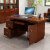 奈高（NAIGAO）老板桌办公桌贴木皮油漆桌经理桌写字桌单人位1.6米胡桃色