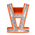 厚创 V型反光背心PVC晶格交通施工防护马甲路政 荧光橘红