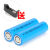 18650平头锂电池可充电2200大容量充电宝手电筒小风扇电池3.7V4.2 2节2200送万能充