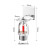 消防喷淋头68度DN15下喷ZSTX15-68°垂直型玻璃球洒水喷头消防器材 4分侧喷68度【DN15】