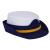 适用于消防演出男大檐帽女卷檐帽火焰蓝大盖帽白色平顶通用帽子 女指长 55