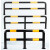 防撞护栏钢M型加油站U型桩道路停车位栏杆消防栓转角挡车器 M型1500*600*1.5黑黄