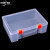 长方形手提透明塑料盒五金零件盒工具箱益智玩具整理箱乐高收纳盒A 桔色中号加高36.3*26.7*7.2CM 【空盒
