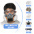 LISM防毒面具防工业粉尘甲醛喷漆化工有毒气体面罩半面全面农药雾霾 梯形滤棉20片