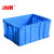 冰禹 BY-1188 蓝色加厚塑料周转箱 可带盖零件盒物流箱 480*356*170mm