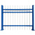 鲁工  加厚锌钢围墙护栏隔离栏庭院工厂围栏学校栏杆喷塑栏铁艺栅栏定制 【加厚】3横杠 1.8米 (每米价格)