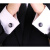猫眼石袖扣 法式衬衫袖钉男士袖口钉 商务cufflinks法式扣礼盒装 圆形繁星闪烁