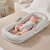 史威比婴儿床中床便携式新生儿防吐奶斜坡枕宝宝溢奶呛奶斜坡垫喂奶床 安伯灰（无级升降）