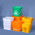 加厚塑料桶正方形5/10/25L公斤升带盖可坐凳钓鱼桶酱料包装桶 20L长方形桶+配件3件套