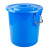 庄太太 【280L蓝色带盖】大号塑料桶 圆形收纳桶大容量水桶酒店工业环卫物业垃圾桶