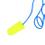 3M 311-1250 带线 高降噪子弹型耳塞（SNR36dB）*1盒 200副/盒 蓝色塑料绳黄色耳塞 均码