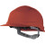 代尔塔代尔塔通风款石英1型含透气窗工地安全帽 安全头盔防砸吸汗102012 102011红色 普通款