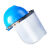 簌禧电焊面罩配帽式PVC面屏配安全帽打磨劳保焊帽防护面罩 铝支架+透明面屏