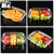 一次性保鲜盒透明长方形沙拉拼盘保鲜分格水果捞带盖切果外卖打包盒 透明款约350克1格400套 QG1