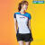YY舒适运动套装训练服羽毛球服男女款套装运动 女B21052蓝055黑 L