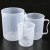 赫思迪格刻度塑料量杯 带把塑料实验室容量杯 测量计量杯 2000ML HSJZ-875