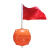 元始兵 ABS浮球 加筋圆型航道设施警示水上划赛道渔网浮标 直径40cm红色小红旗