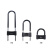 梵选 加长加粗U型可调节玻璃门密码锁 单位：件 中号 蓝色 
