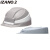日本DIC IZANO 2进口安全帽工地出差便携可折叠地震防灾救援收纳伸缩轻便头盔 灰色白条