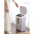 厨房垃圾桶大号高身垃圾桶带盖 高颜值防臭北欧大容量超大20l 20升白色+大号垃圾袋100个+桌面