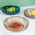 拓进2个装PET材质水果盘零食盘中式日用餐厨果盘 家用三色简约水果零 绿2个装