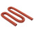 跃励工品高温风管红色矽胶硫化热风管高温软管耐高温钢丝管通风管    内径125-127mm/4米    一个价