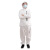 分体防护服可重复使用出行防尘透气可拆卸隔离服面罩飞机 白色套装上衣+裤子 XL