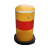 聚远 JUYUAN 钢管警示柱 黄红色隔离桩 路桩 铁立柱防撞柱 219×400mm 壁厚1.5 固定式 不含膨胀螺栓