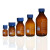 透明棕色蓝盖试剂瓶实验室丝口瓶螺口玻璃带刻度样品瓶定制 棕色500ml