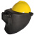 高空作业焊工帽式面罩配安全氩弧焊头戴式防护卡扣全脸电焊 插槽配件1对 编号5