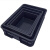 亚岳防静电周转箱电子元件物料盒黑色多规格方型PP塑料箱胶框 615*425*315mm