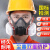 绿磁防毒面具喷漆专用甲醛化工毒气体半面罩脸防护呼吸面罩 ()6200防尘毒面具+1对滤毒