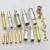 加工铜插针插孔 航空连接器插头公母铜针 pin针 水实心镀金插针 ：0.6开槽公母针10个